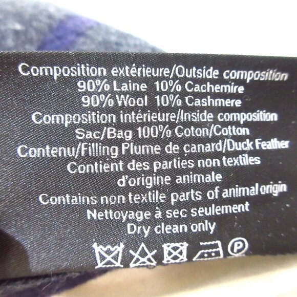 Auth CHANEL - Dark Gray Purple Wool Cashmere Accessory - Picture 6 of 7